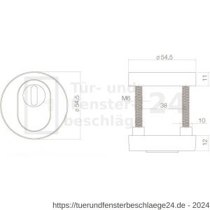 Intersteel Living 3751 Sicherheitsrosette mit Kernziehschutz Messing Natur - D26004718 - afbeelding 2