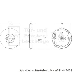 Intersteel Living 3990 Türklingel Rund Messing Natur - D26007284 - afbeelding 3