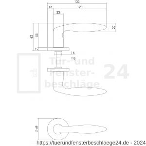 Intersteel Living 0199 Türdrücker Sigaar auf Rosette 49x7 mm Messing lackiert - D26000330 - afbeelding 3