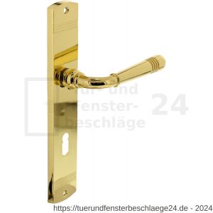 Intersteel Living 1705 Türdrücker Helena auf Schild 235x45x8 mm BB 72 mm Messing lackiert - D26004788 - afbeelding 1