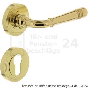 Intersteel Living 1725 Türdrücker Helena auf Rosette 55x10 mm mit PZ Rosetten Messing PVD - D26001776 - afbeelding 1