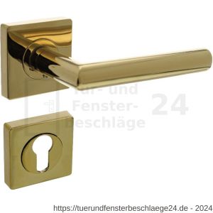 Intersteel Living 1747 Türdrücker Bastian auf Rosette 55x55x10 mm mit PZ Rosetten Messing Titan PVD - D26010189 - afbeelding 1