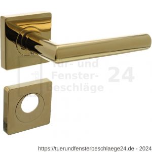 Intersteel Living 1747 Türdrücker Bastian auf Rosette 55x55x10 mm mit RZ Rosetten Messing Titan PVD - D26010190 - afbeelding 1