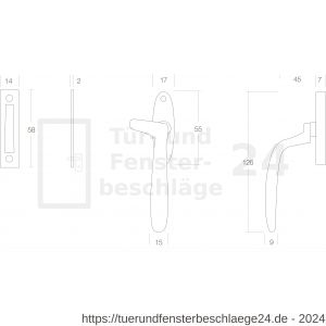 Intersteel Living 5615 Fensterverriegelung rechts Dudok Messing lackiert - D26007713 - afbeelding 2