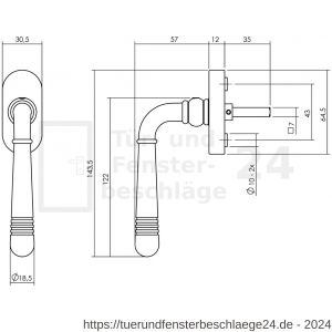 Intersteel Living 6170 Fenstergriff Helena Messing lackiert - D26004814 - afbeelding 2