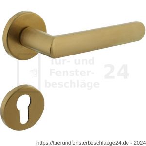 Intersteel Living 0464 Türdrücker Sora mit Rosette 49x7 mm mit PZ-Rosetten Messing matt Titan PVD - D26010596 - afbeelding 1