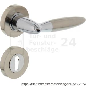 Intersteel Living 1682 Türdrücker Elen auf Rosette 52x10 mm mit BB-Rosetten Chrom-Nickel matt - D26004831 - afbeelding 1