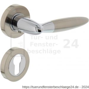 Intersteel Living 1682 Türdrücker Elen auf Rosette 52x10 mm mit PZ-Rosetten Chrom-Nickel matt - D26004832 - afbeelding 1