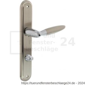 Intersteel Living 1682 Türdrücker Elen auf Schild 242x43x10 mm mit Bad-WC 78 mm und 8 mm stift Chrom-Nickel matt - D26004845 - afbeelding 1