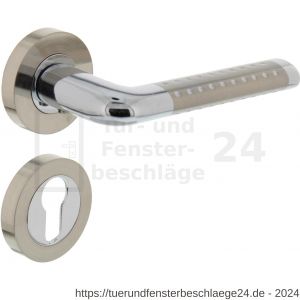 Intersteel Living 1684 Türdrücker Marion auf Rosette 52x10 mm mit PZ-Rosetten Chrom-Nickel matt - D26004872 - afbeelding 1