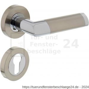 Intersteel Living 1685 Türdrücker Nicole auf Rosette 52x10 mm mit PZ-Rosetten Chrom-Nickel matt - D26004884 - afbeelding 1