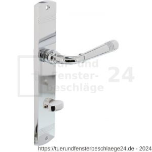 Intersteel Living 1705 Türdrücker Helena auf Schild 235x45x8 mm mit Bad-WC 78 mm und 8 mm stift Chrom - D26004958 - afbeelding 1