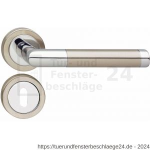 Intersteel Living 1710 Türdrücker 90 Grad auf ATP Rosette 51x10 mm mit BB-Rosetten Chrom-Nickel Mat - D26008009 - afbeelding 1