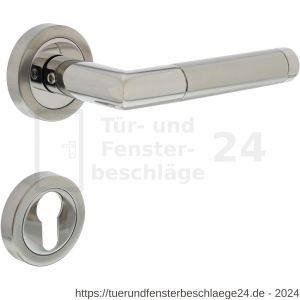 Intersteel Living 1710 Türdrücker 90 Grad auf ATP Rosette 51x10 mm mit PZ Rosetten Chrom-Nickel Mat - D26008010 - afbeelding 1