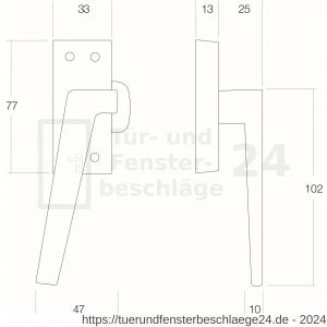 Intersteel Living 5615 Fensterverriegelung mit Nocken links Chrom - D26007727 - afbeelding 2