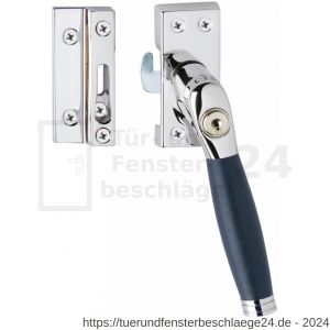 Intersteel Living 6616 Fensterverriegelung abschließbar SKG* rechts Ton 222 Chrom-Ebenholz - D26003805 - afbeelding 1