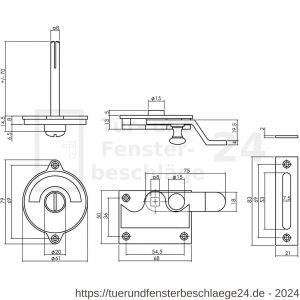 Intersteel Living 3700 WC Verriegelung mit Verkröpfung grün-rot Nickel - D26009096 - afbeelding 2