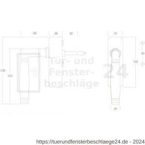 Intersteel Living 6616 Fenstergriff Ton 222 abschließbar Nickel - D26007723 - afbeelding 2