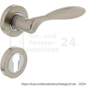 Intersteel Living 1695 Türdrücker George auf Rosette 52x10 mm mit PZ-Rosetten Chrom-Nickel matt - D26005113 - afbeelding 1