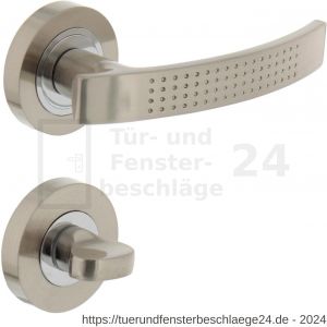 Intersteel Living 1696 Türdrücker William auf Rosette 52x10 mm mit Bad-WC 8 mm stift Chrom-Nickel matt - D26005128 - afbeelding 1