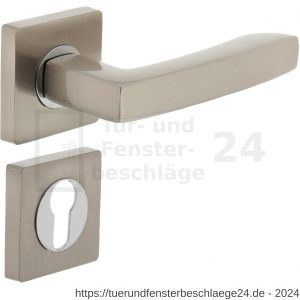 Intersteel Living 1714 Türdrücker Dean auf Rosette 55x55x10 mm mit PZ-Rosetten Chrom-Nickel matt - D26005160 - afbeelding 1