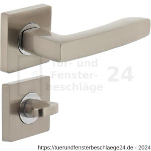 Intersteel Living 1714 Türdrücker Dean auf Rosette 55x55x10 mm mit Bad-WC 8 mm stift Chrom-Nickel matt - D26005161 - afbeelding 1