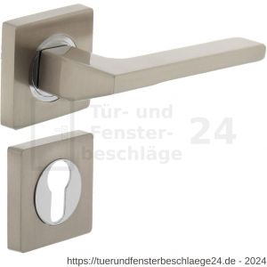 Intersteel Living 1715 Türdrücker Ben auf Rosette 55x55x10 mm mit PZ-Rosetten Chrom-Nickel matt - D26005168 - afbeelding 1