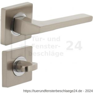 Intersteel Living 1715 Türdrücker Ben auf Rosette 55x55x10 mm mit Bad-WC 8 mm stift Chrom-Nickel matt - D26005169 - afbeelding 1