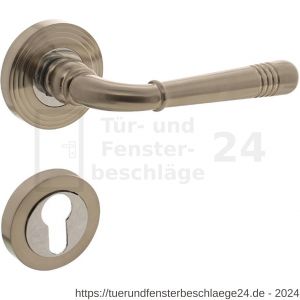 Intersteel Living 1725 Türdrücker Helena auf Rosette 55x10 mm mit PZ Rosetten Nickel matt - D26001779 - afbeelding 1