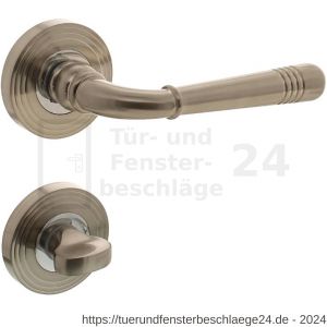 Intersteel Living 1725 Türdrücker Helena auf Rosette 55x10 mm mit Bad-WC 8 mm Stift Garnitur Nickel matt - D26001780 - afbeelding 1