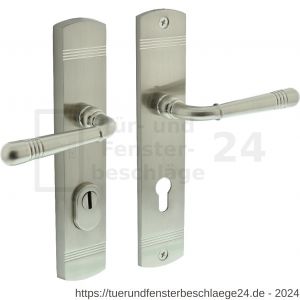 Intersteel Living 3777 Schutzbeschlag Helena Drücker-Drücker mit Kernziehschutz und Profilzylinder-Lochung 72 mm Nickel matt - D26010226 - afbeelding 1