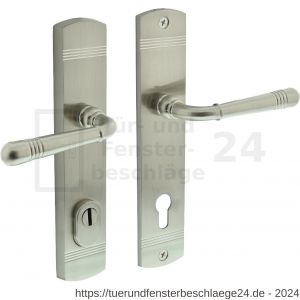 Intersteel Living 3777 Schutzbeschlag Helena Drücker-Drücker mit Kernziehschutz und Profilzylinder-Lochung 92 mm Nickel matt - D26010227 - afbeelding 1