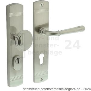 Intersteel Living 3778 Schutzbeschlag Helena Griff-Drücker mit Kernziehschutz und Profilzylinder-Lochung 72 mm Nickel matt - D26010228 - afbeelding 1