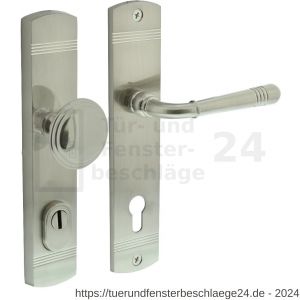 Intersteel Living 3778 Schutzbeschlag Helena Griff-Drücker mit Kernziehschutz und Profilzylinder-Lochung 92 mm Nickel matt - D26010229 - afbeelding 1