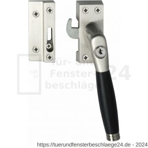 Intersteel Living 6616 Fensterverriegelung abschließbar rechts Ton 222 Nickel matt-Ebenholz - D26003827 - afbeelding 1