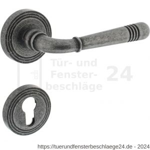 Intersteel Living 1725 Türdrücker Helena auf Rosette 55x10 mm mit PZ Rosetten Altgrau - D26008144 - afbeelding 1