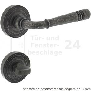 Intersteel Living 1725 Türdrücker Helena auf Rosette 55x10 mm mit Bad-WC 8 mm Stift Garnitur Altgrau - D26008145 - afbeelding 1