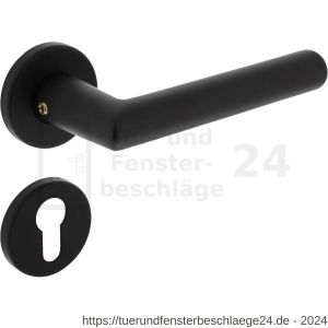 Intersteel Living 0055 Türdrücker Broome auf Rosette 50x7 mm mit PZ-Rosetten Schwarz - D26009117 - afbeelding 1