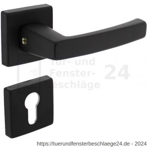 Intersteel Living 0057 Türdrücker Moora auf Rosette 50x50x10 mm mit PZ-Rosette Schwarz - D26009124 - afbeelding 1