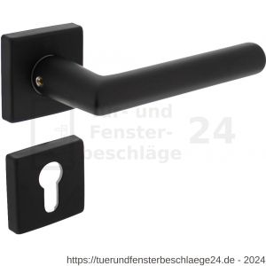 Intersteel Living 0058 Türdrücker Broome auf Rosette 50x50x10 mm mit PZ-Rosette Schwarz - D26009129 - afbeelding 1