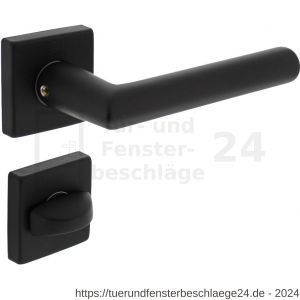 Intersteel Living 0058 Türdrücker Broome auf Rosette 50x50x10 mm mit Bad-WC 8 mm stift Schwarz - D26009130 - afbeelding 1