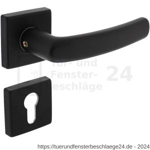 Intersteel Living 0059 Türdrücker Denham auf Rosette 50x50x10 mm mit PZ-Rosette Schwarz - D26009134 - afbeelding 1