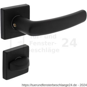 Intersteel Living 0059 Türdrücker Denham auf Rosette 50x50x10 mm mit Bad-WC 8 mm stift Schwarz - D26009135 - afbeelding 1