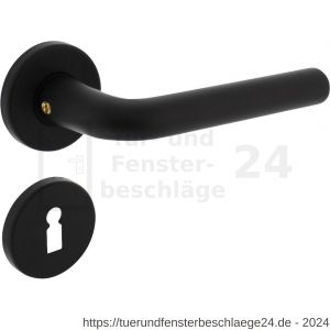 Intersteel Living 0073 Türdrücker Derby auf Rosette 50x7 mm mit BB-Rosetten Schwarz - D26009143 - afbeelding 1