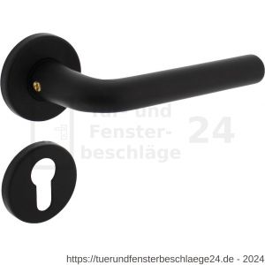 Intersteel Living 0073 Türdrücker Derby auf Rosette 50x7 mm mit PZ-Rosetten Schwarz - D26009144 - afbeelding 1