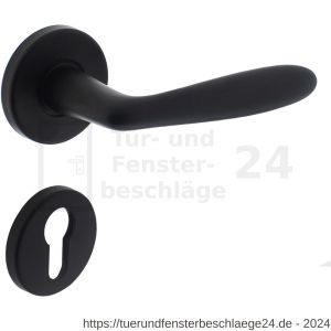 Intersteel Living 0200 Türdrücker Phobos auf Rosette 49x7 mm mit PZ-Rosetten Schwarz - D26008178 - afbeelding 1