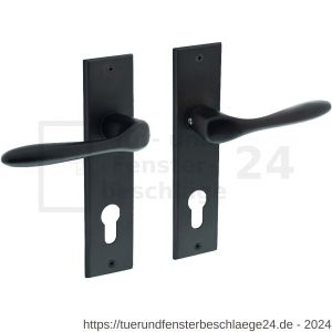 Intersteel Living 0201 Türdrücker Banaan auf Schild 181x41x6 mm PZ 72 mm Schwarz - D26009147 - afbeelding 1