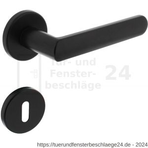 Intersteel Living 0464 Türdrücker Sora mit Rosette 49x7 mm mit BB-Rosetten mattschwarz - D26010627 - afbeelding 1