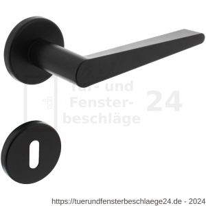 Intersteel Living 0465 Türdrücker Tiga mit Rosette 49x7 mm mit BB-Rosetten mattschwarz - D26010630 - afbeelding 1