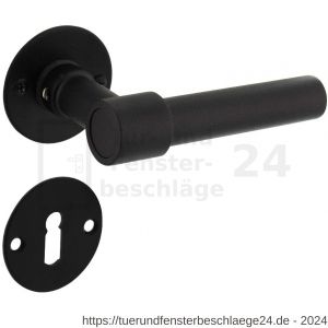 Intersteel Living 1670 Türdrücker L/L-model auf Rosette 50x2 mm mit BB-Rosetten Edelstahl-schwarz - D26010644 - afbeelding 1